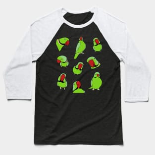 green indian ringneck pattern Baseball T-Shirt